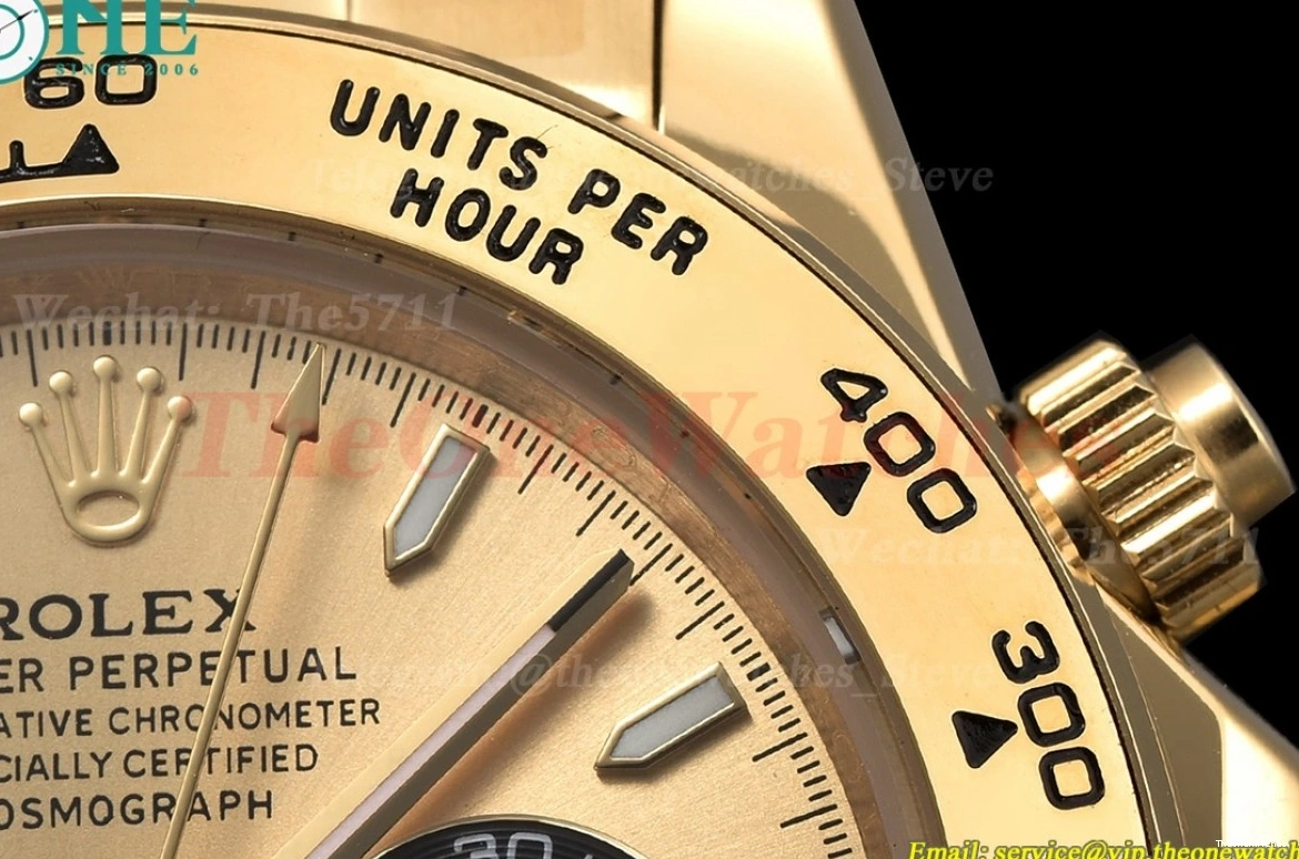 GDF A3836 Daytona 40mm Black Gold YG YG 0129